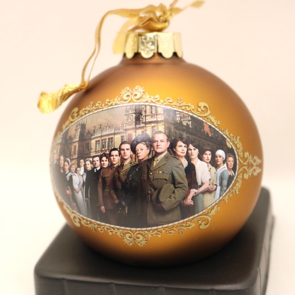 2013 Kurt Adler Downtown Abby Glass Globe Christmas Ornament Gold - Picture 12 of 13